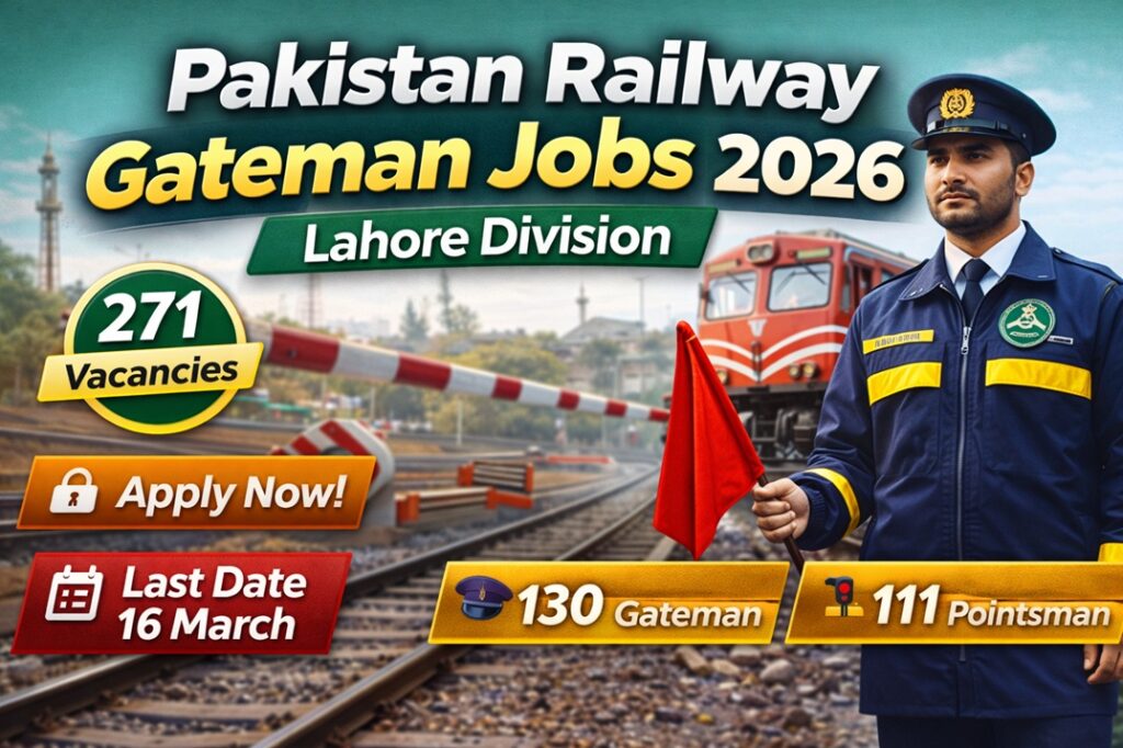 Pakistan Railways Lahore Division Jobs 2026