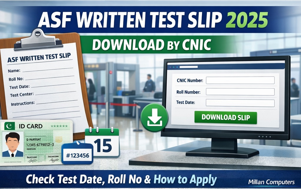 ASF Written Test Slip 2025 Download by CNIC Online