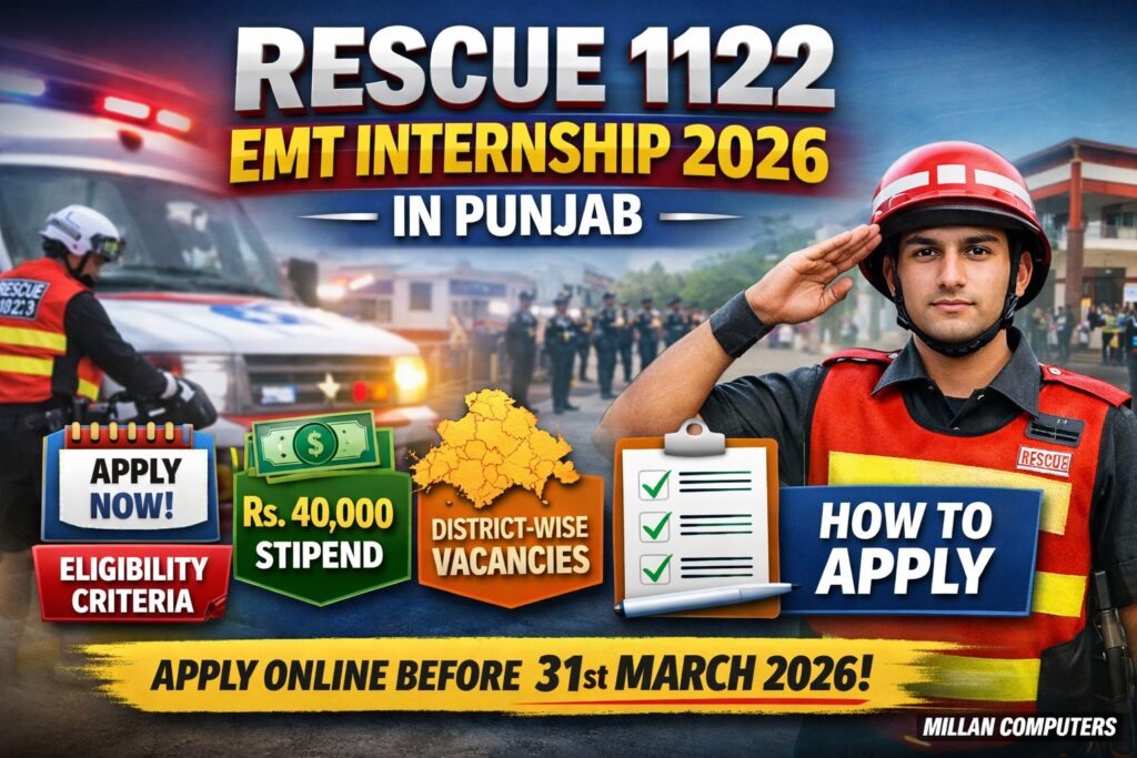 Rescue 1122 EMT Internship 2026