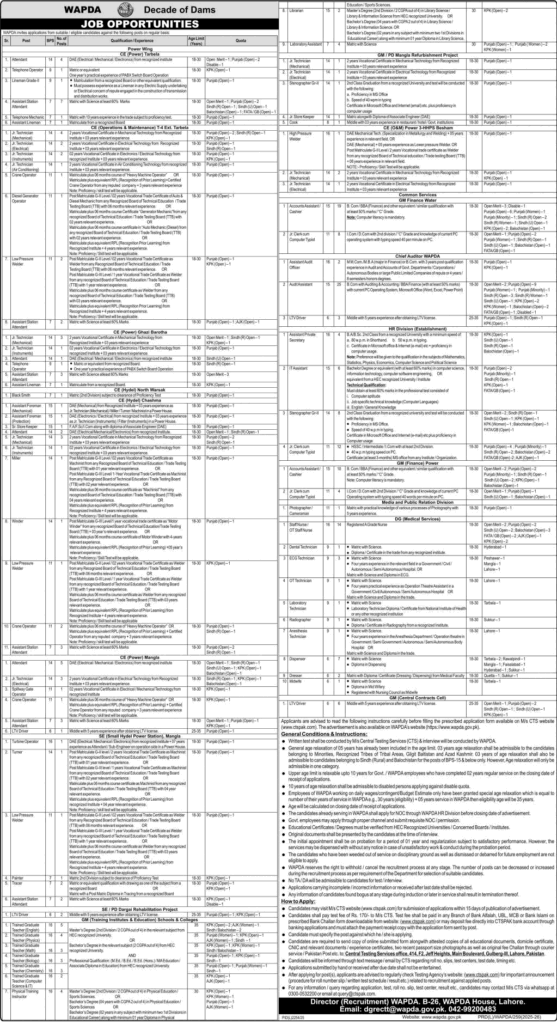Latest WAPDA Jobs 2026 in Pakistan – CTS Apply Online for Power, Hydel, Medical & Teaching Vacancies