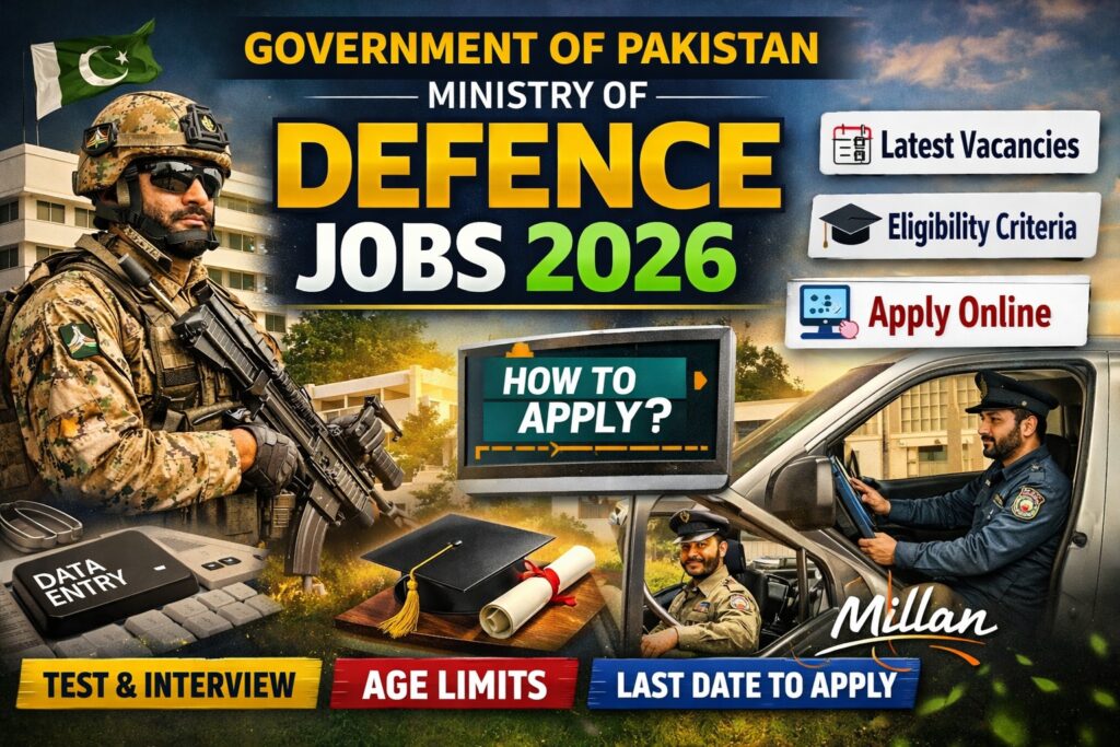 Government of Pakistan Ministry of Defence Jobs 2026 Apply Online Latest Vacancies Advertisement