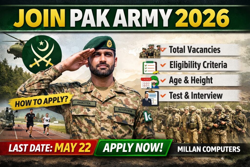Join Pak Army 2026 Soldier Registration Eligibility Criteria and Apply Online Pakistan Army Jobs