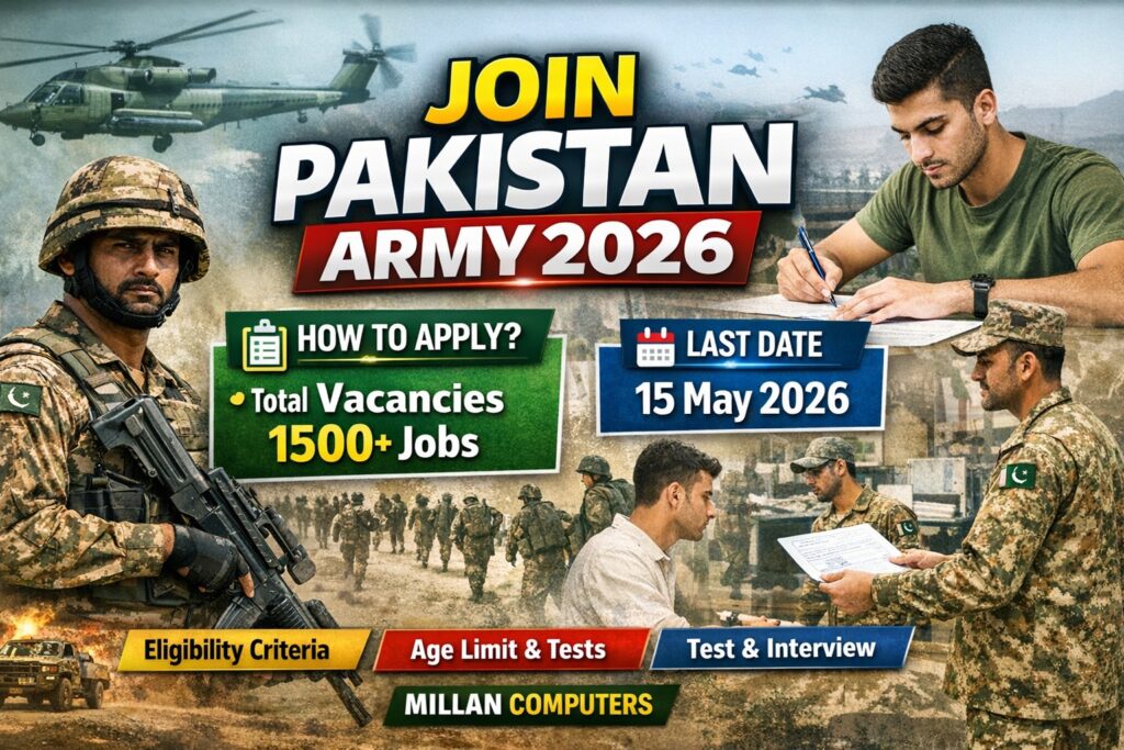 Join Pakistan Army 2026 Soldier Jobs eligibility criteria age limit physical test and apply online guide