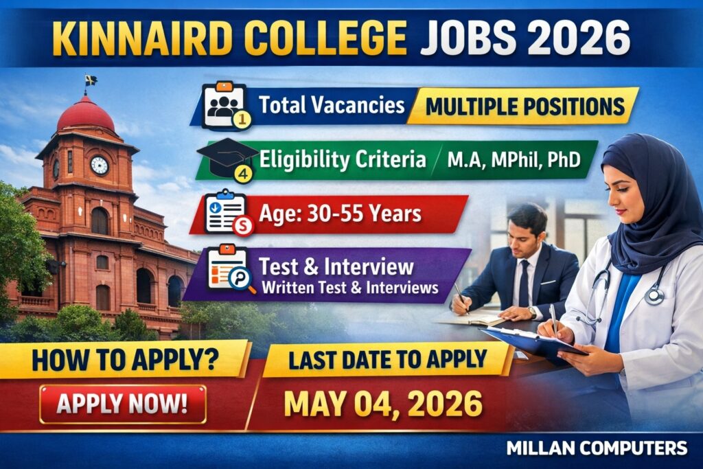 Kinnaird College for Women Jobs 2026 advertisement Lahore apply online vacancies eligibility last date