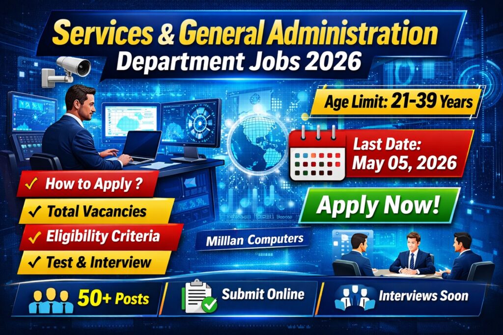 Official Advertisement for Punjab S&GAD Crime Surveillance Unit Career Opportunities 2026