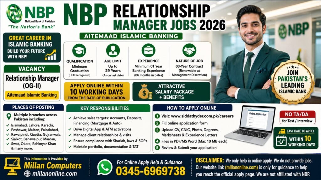 NBP Relationship Manager Jobs 2026 Official Advertisement Notice