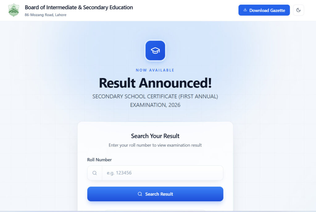 Official result declaration and online checking methods for the 10th Class Result 2026 All Boards across Pakistan.