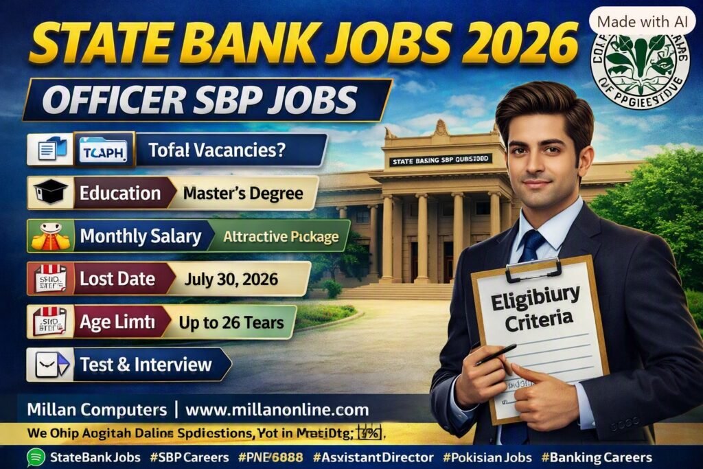 State Bank Officer SBP Jobs 2026 Assistant Director OG‑2 Advertisement