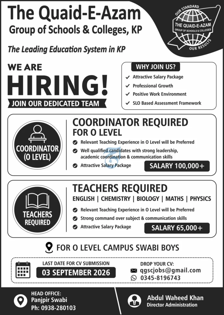 Teacher Jobs 2026 Official Advertisement Notice