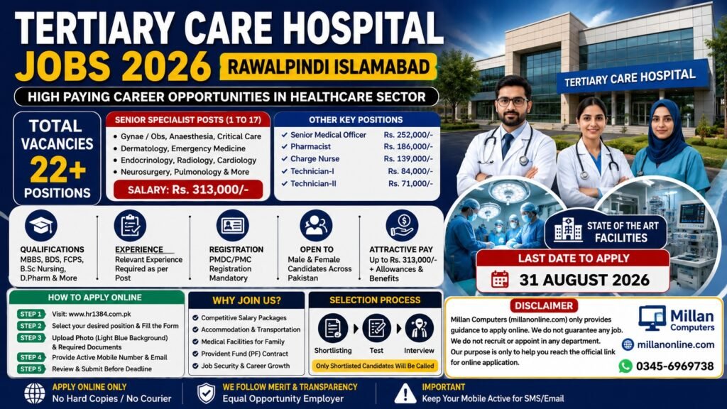 Tertiary Care Hospital Jobs 2026 Official Newspaper Advertisement