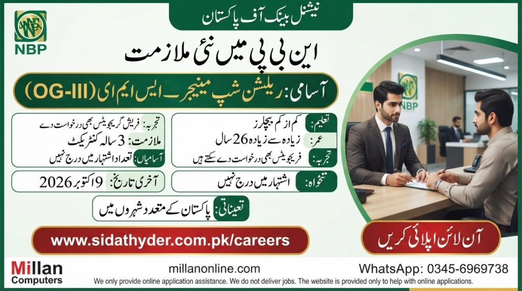 NBP Relationship Manager Jobs 2026 for SME Banking