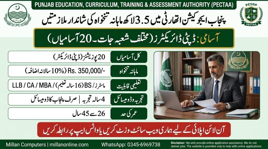 PECTAA Jobs 2026 Online Application Official Recruitment Advertisement Announcement