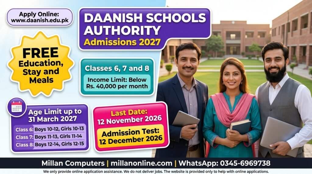 Smiling teachers on a school campus with Daanish Schools admission 2027 details and last date